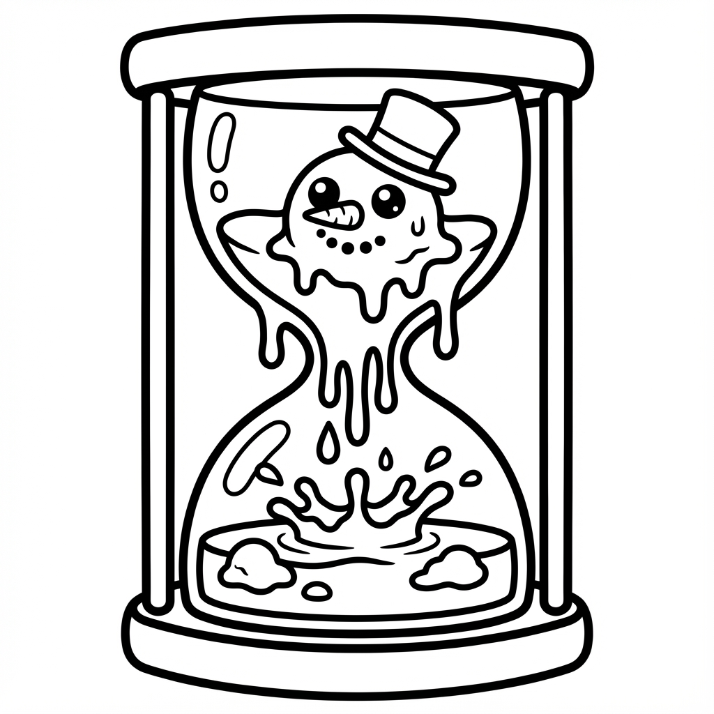 Candy Ferris wheel inside a jar, great for large outline coloring pages.